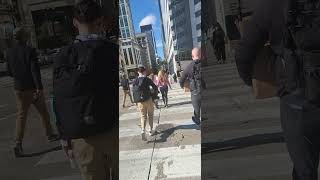 Chicago downtown crossing the street travel chicago asmr youtubeshorts trending viralvideo [upl. by Acinorehs]