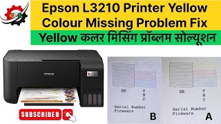 Epson L3210 yellow ink Problem Not Flowing  yellow Colour Missing Problem Fix  Step by Step [upl. by Ylram693]