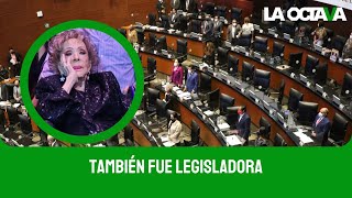 SILVIA PINAL RECIBE UN MINUTO de APLAUSOS y OTRO de SILENCIO en el SENADO [upl. by Sterling982]