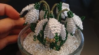 ПОДСНЕЖНИКИ ИЗ БИСЕРА Часть 33 BEADED Snowdrops DIY БИСЕРОПЛЕТЕНИЕ ДЛЯ НАЧИНАЮЩИХ [upl. by Bandur]