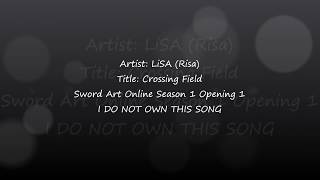 LiSA  Crossing Field English Lyrics [upl. by Ettennahs986]