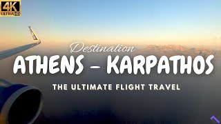 A Fantastic flight from Athens Airport to Karpathos Airport with Aegean Air in 4K [upl. by Also]