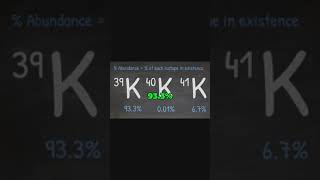 Potassiums Isotopes EXPLAINED shorts shortsvideo [upl. by Fullerton]