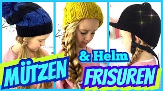 💗 3 einfache Mützen amp Helm Frisuren 💗 coole Mädchen Zöpfe amp Frisuren  MaVie Noelle [upl. by Annatsirhc726]