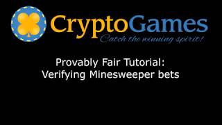 Minesweeper Provably Fair CryptoGames [upl. by Territus]