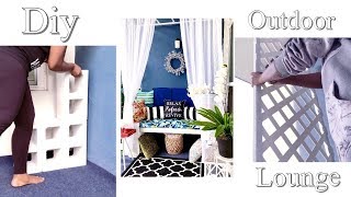 DIY SPRING DECOR HOW TO FAKE IT IN A RENTAL DIY LUXURY OUTDOOR LOUNGE HOME IMPROVEMENT DIY [upl. by Htrow]