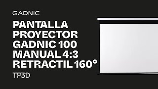 Pantalla Proyector Gadnic 100 Manual 43 Retractil 160° [upl. by Shaughnessy]