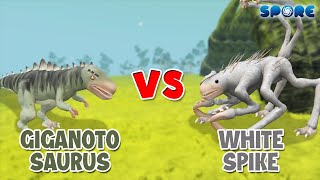 Giganotosaurus vs White Spike  Dino vs Horror S3E6  SPORE [upl. by Erika682]