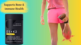 Sports Research Vitamin D3  K2 Softgel  Supports Bone amp immune Health [upl. by Heall]