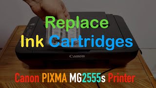 Canon PIXMA MG2555s Ink Cartridge Replacement [upl. by Yvette]