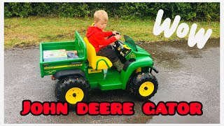 Review John Deere ride on gator  kids John deere gator review [upl. by Osbert]