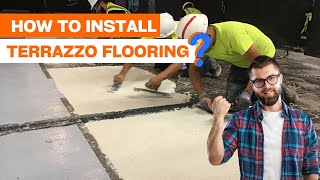 How to install Terrazzo Flooring  Epoxy Terrazzo Flooring Guide 2024 [upl. by Hola466]