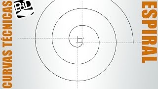 Espiral de cuatro centros Volutas Envolvente de un cuadrado Curvas Técnicas [upl. by Ahsilem]