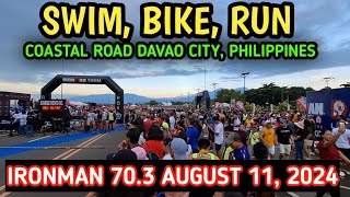 IRONMAN 703 SWIM 🏊‍♂️ BIKE 🚵‍♀️ RUN 🏃‍♂️ IN DAVAO CITY PHILIPPINES AUGUST 11 2024 COVERAGE [upl. by Jakob]