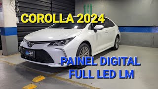 Corolla 2024 painel digital carplay sem fio Full LED LM [upl. by Abbye]