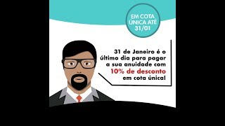 Pague sua anuidade com desconto até 31 de Janeiro [upl. by Onirotciv608]