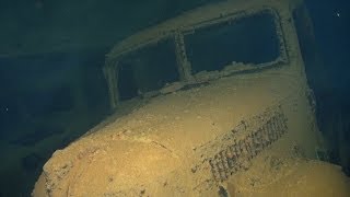 Underwater video of the Japanese shipwreck Hoki Maru at Truk Lagoon [upl. by Kerad]