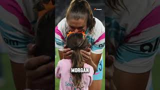 Alex Morgan bids emotional farewell to soccer USWNT Football WomeninSports [upl. by Aidiruy]