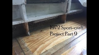 1972 Sportcraft Boat Project Part 9 Tabbing and laminating the floor [upl. by Paloma256]