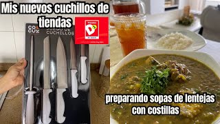 UNAS RICAS SOPAS DE LENTEJAS CON COSTILLASCOMPRE LOS CUCHILLOS DE tiendasd1 [upl. by Weinrich123]