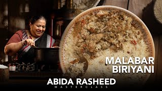 Abida Rasheed Malabar Chicken Biriyani Recipe  English Cooking Masterclass [upl. by Enaelem]