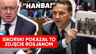 quotHańbaquot Sikorski w ONZ nie miał litości Szef MSZ obnażył kłamstwa Rosji [upl. by Orpha324]