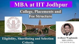 MBA at IIT Jodhpur  Eligibility and Selection Criteria  IIM Interview Preparation Strategy  IITJ [upl. by Anirtak134]