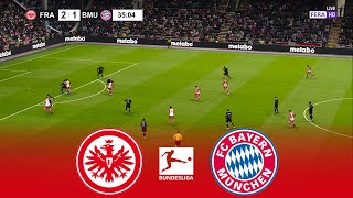 LIVE 🔴 EINTRACHT FRANKFURT vs BAYERN MUNICH  Bundesliga 20242025 Germany  FL 2025 Gameplay [upl. by Luann]