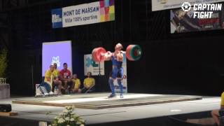 Benjamin Hennequin 202kg à lépaulé jeté aux championnats de France 2017 [upl. by Mert387]