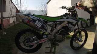 Stock vs Akrapovic Exhaust On Kawasaki KX250F 14 [upl. by Hylton]