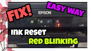 EPSON L210 PRINTER INK RESET  INK RED LIGHT BLINKING  HOW TO FIX [upl. by Formenti]