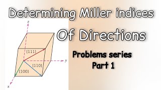 How to Find Miller indices of directions 111 110 100 [upl. by Timofei]