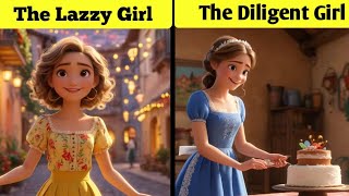 The Diligent Girl And The Lazy Girl  English Fairy Tales amp Kids Stories  Little ZeeSho Tv story [upl. by Lisabet]