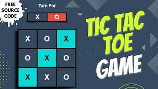 How to create Tic Tac Toe Game  Source Code  HTML CSS JS [upl. by Atiuqan]