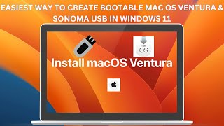 How to make Bootable USB for MACOS in Windows  MAC OS  Ventura  Sonoma  Windows [upl. by Attirb714]