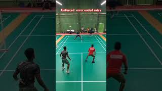 Unfortunately unforced error ended raley viralvideo badminton [upl. by Hasan]