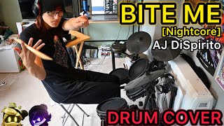 BITE ME Nightcore Drum Cover  Aj DiSpirito  Murder Drones OST [upl. by Hengel]