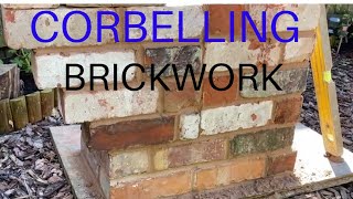 Bricklaying corbelling brickwork on site [upl. by Nerraw]