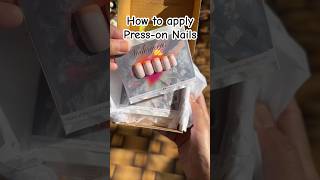 How to apply Presson nails 💅 stickonnails nails fyp pressonnails ytshorts [upl. by Libys]