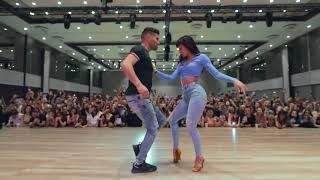 Romeo Santos SUS HUELLAS  Marco y Sara bachata style  workshop en ISTAMBUL salsa congress [upl. by Enohpesrep]