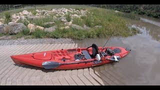 Test Run of my new Watersnake 24lb electric Kayak Motor on the Hobbie Revo [upl. by Brad]