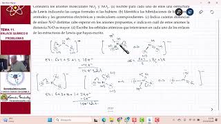 TEMA 11 ENLACE QUÍMICO II  EJERCICIO 114 DETERMINAR ESTRUCTURAS DE IONES NITRITO Y NITRATO [upl. by Readus]