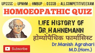 1  Life History of Dr Hahnemann  Father of Homoeopathy  Biography Of Dr Hahnemann [upl. by Toolis]