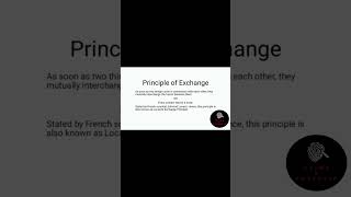 Principle of Exchange Locards Exchange principle forensicscience youtubeshorts [upl. by Neelasor]