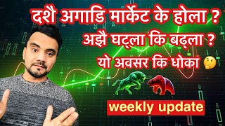 मार्केट कता जाला दशौ अगाडि   किन यसरि घटेको छ मार्केट NEPSEweekly analysis [upl. by Quartas789]