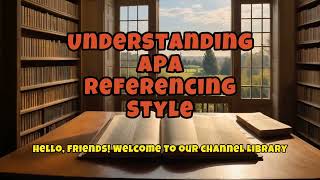 Understanding APA Referencing Style  APA [upl. by Arlan]