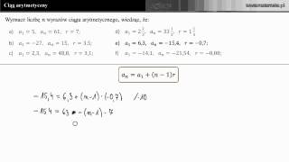 Ciąg arytmetyczny  zadanie 10e [upl. by Aticilef903]