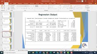 REGRESSION MODELS IN STATA LINEAR SEMI LOG COBB DOUGLAS AND TOBIT MODELS [upl. by Llecrep557]