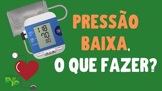 QUEDA DE PRESSÃO  o que fazer em caso de PRESSÃO BAIXA [upl. by Nemaj130]