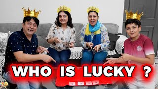 WHO IS LUCKY  Family Comedy Challenge  Aayu and Pihu Show [upl. by Werdna]